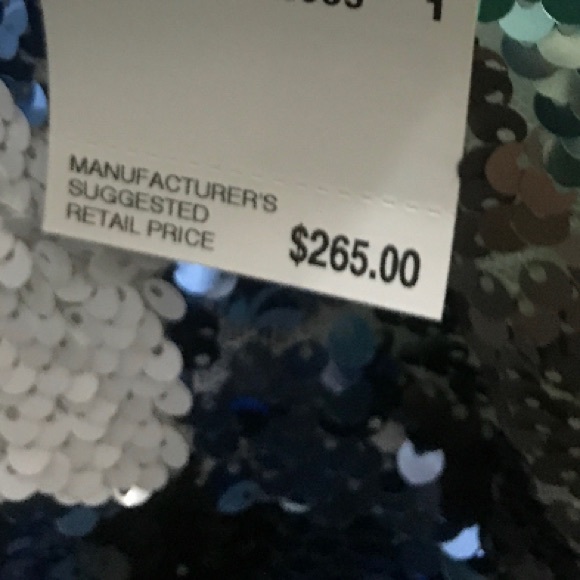 Aidan Mattox striped sequin midi dress - Picture 4 of 6